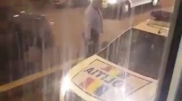 Masina de Politie blocata pe linia de tramvai